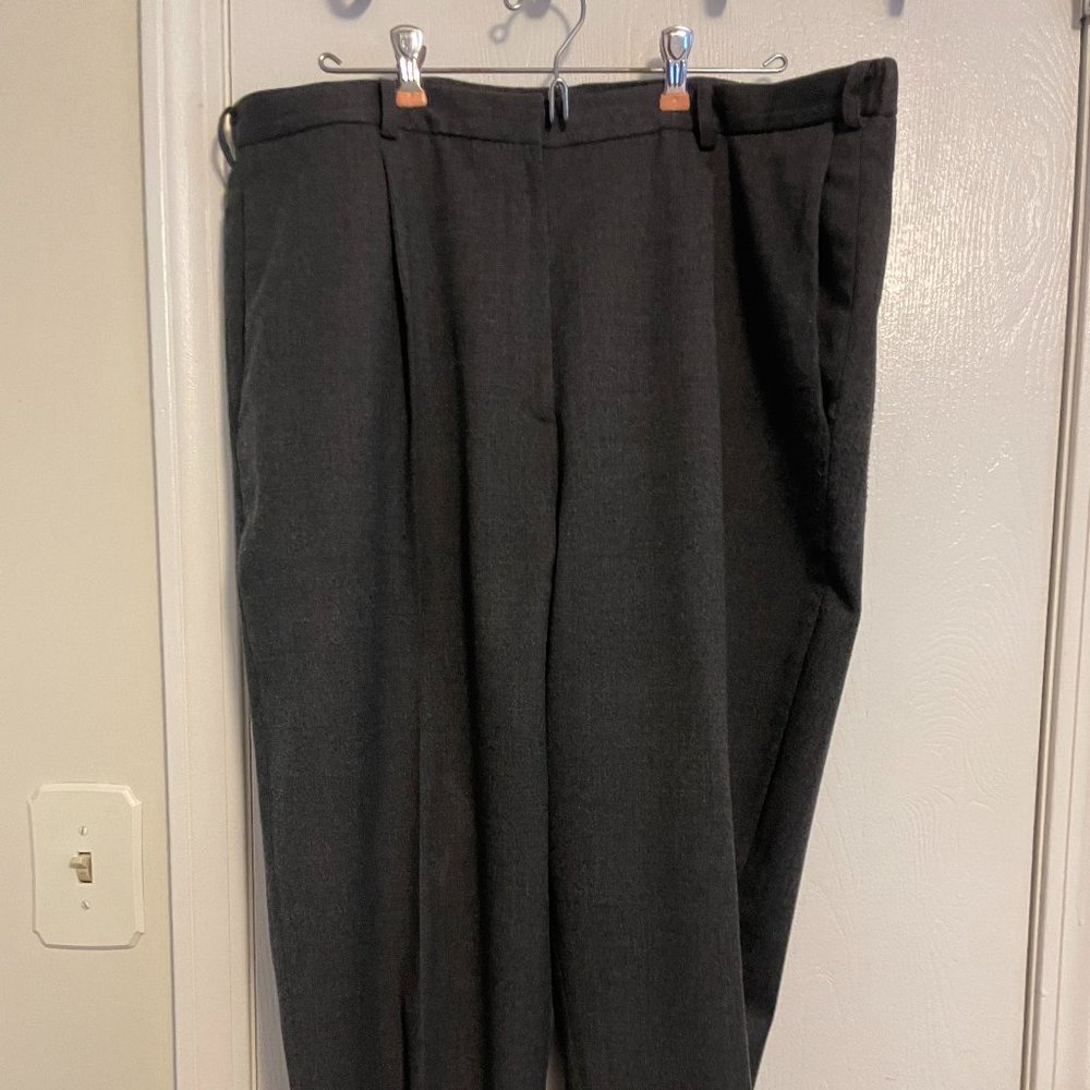 Land's End Women's Dress Pants Dark Gray Wool Lined